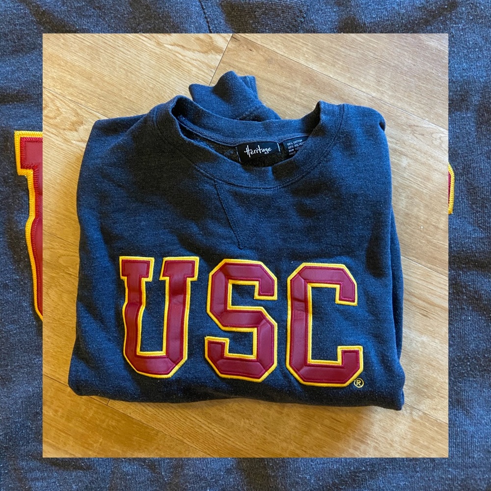 Grey USC Crewneck